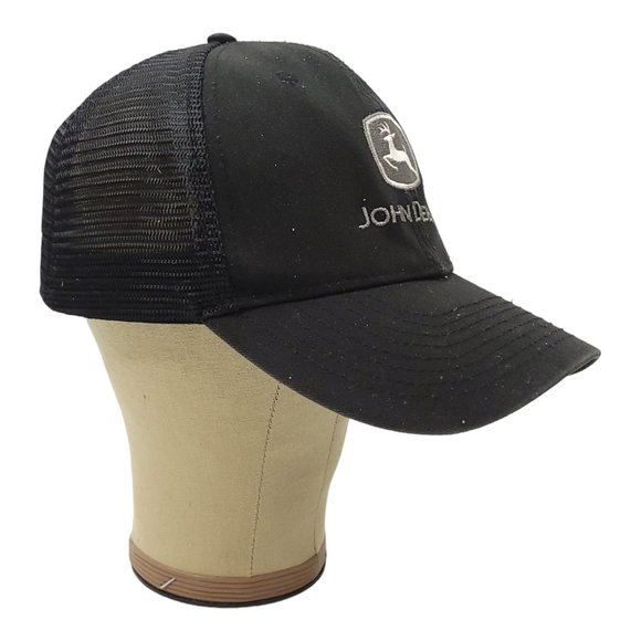 John Deere Patch Logo Mesh Snapback Cap READ CONDITION Trucker Baseball Hat - Picture 3 of 14